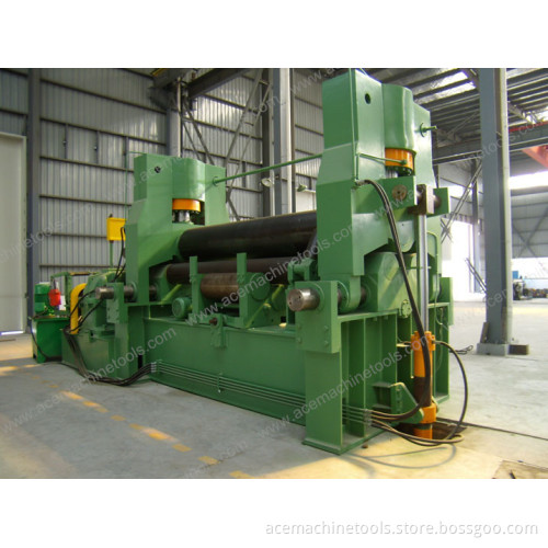 Adjustable Upper Roller 3 Roller Plate Curving Coiling Rolling Bending Machine